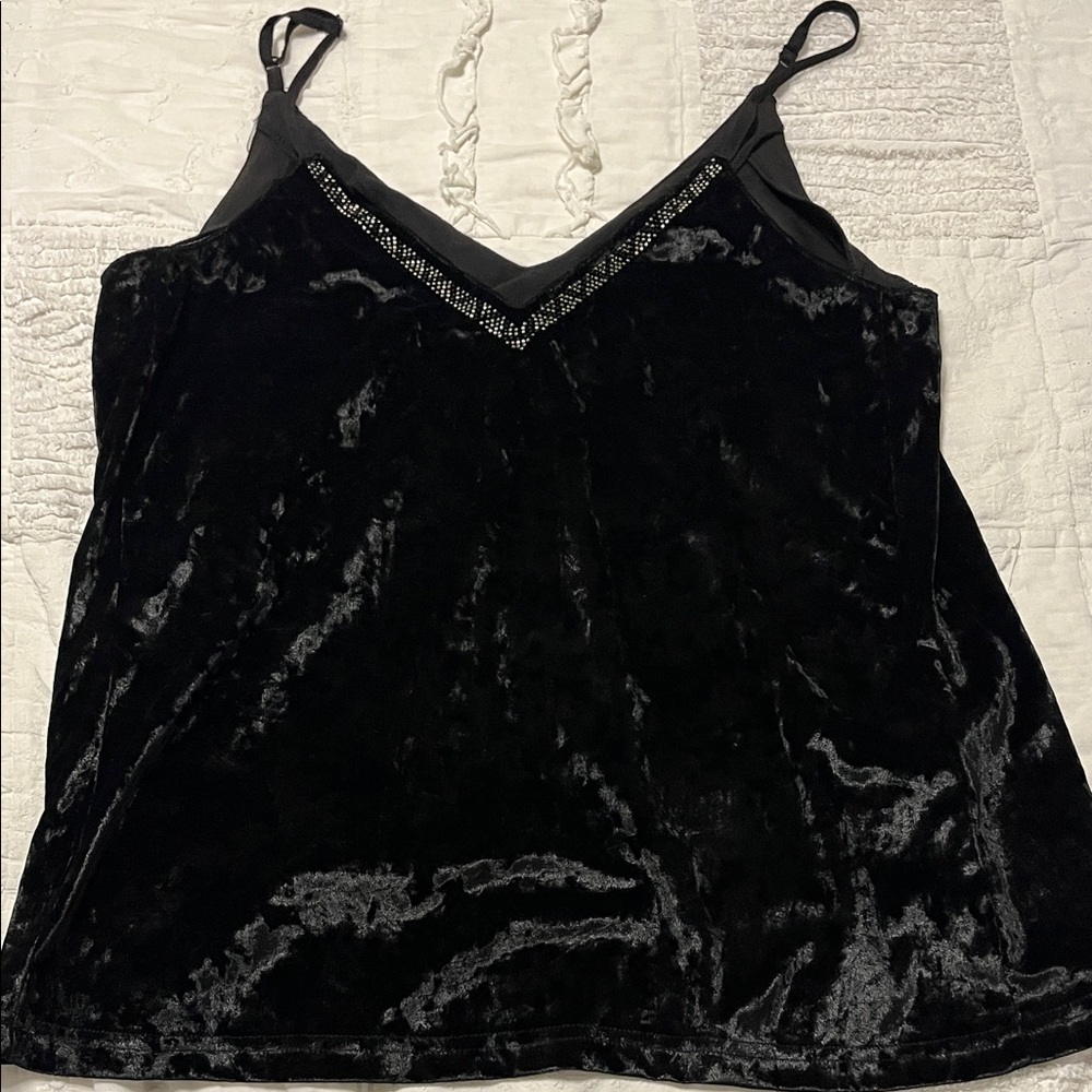 Ariat Velvet Beaded Tank Top, Size small